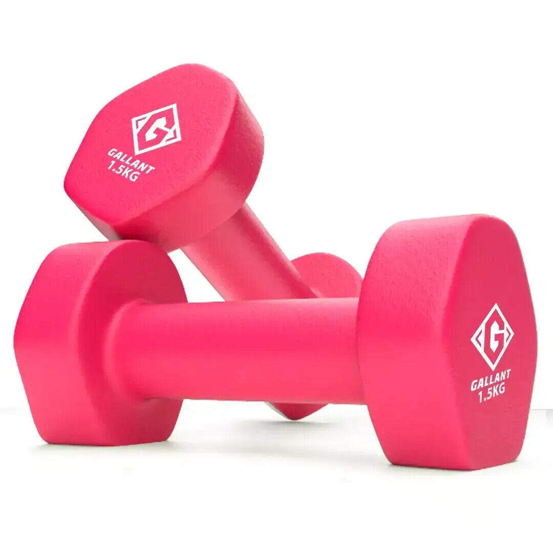 Neoprene Dumbbells Hand Weights Pair Exercise Iron Set Home Gym Fitness Aerobic