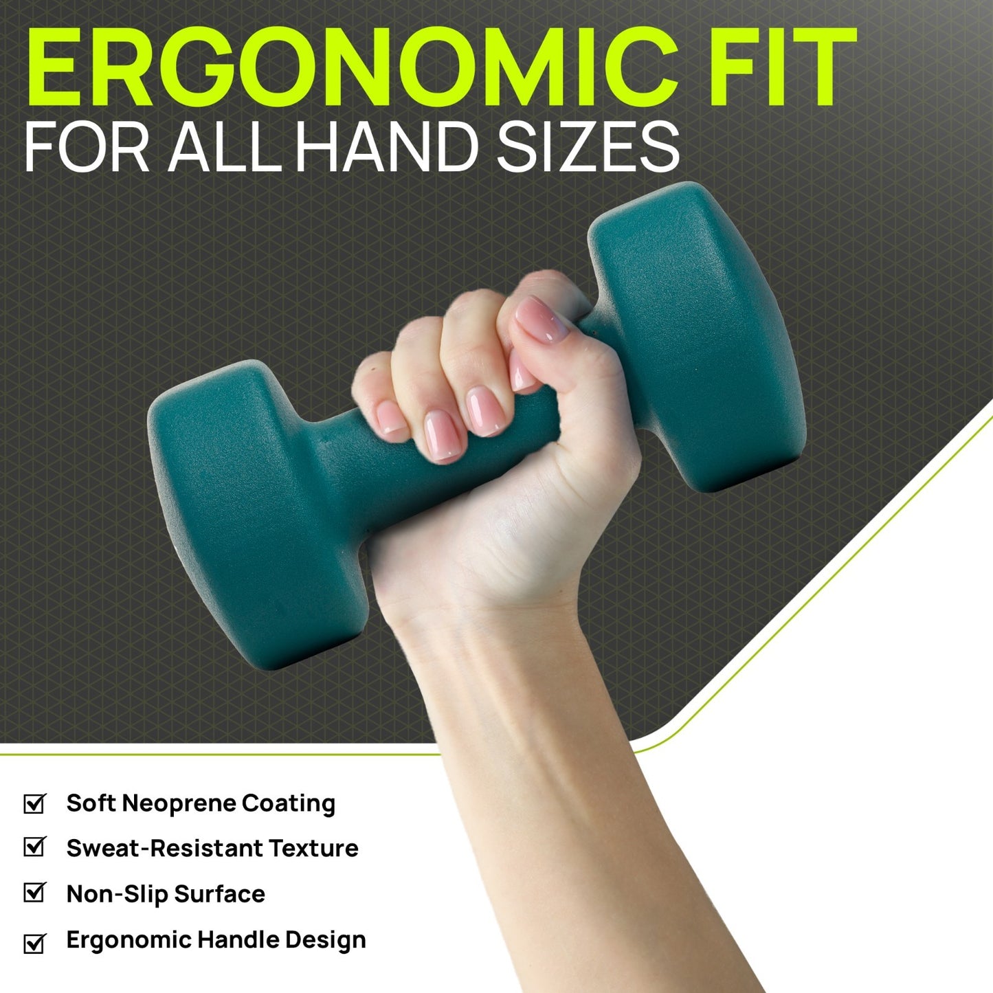 Neoprene Dumbbells Hand Weights Pair Exercise Iron Set Home Gym Fitness Aerobic