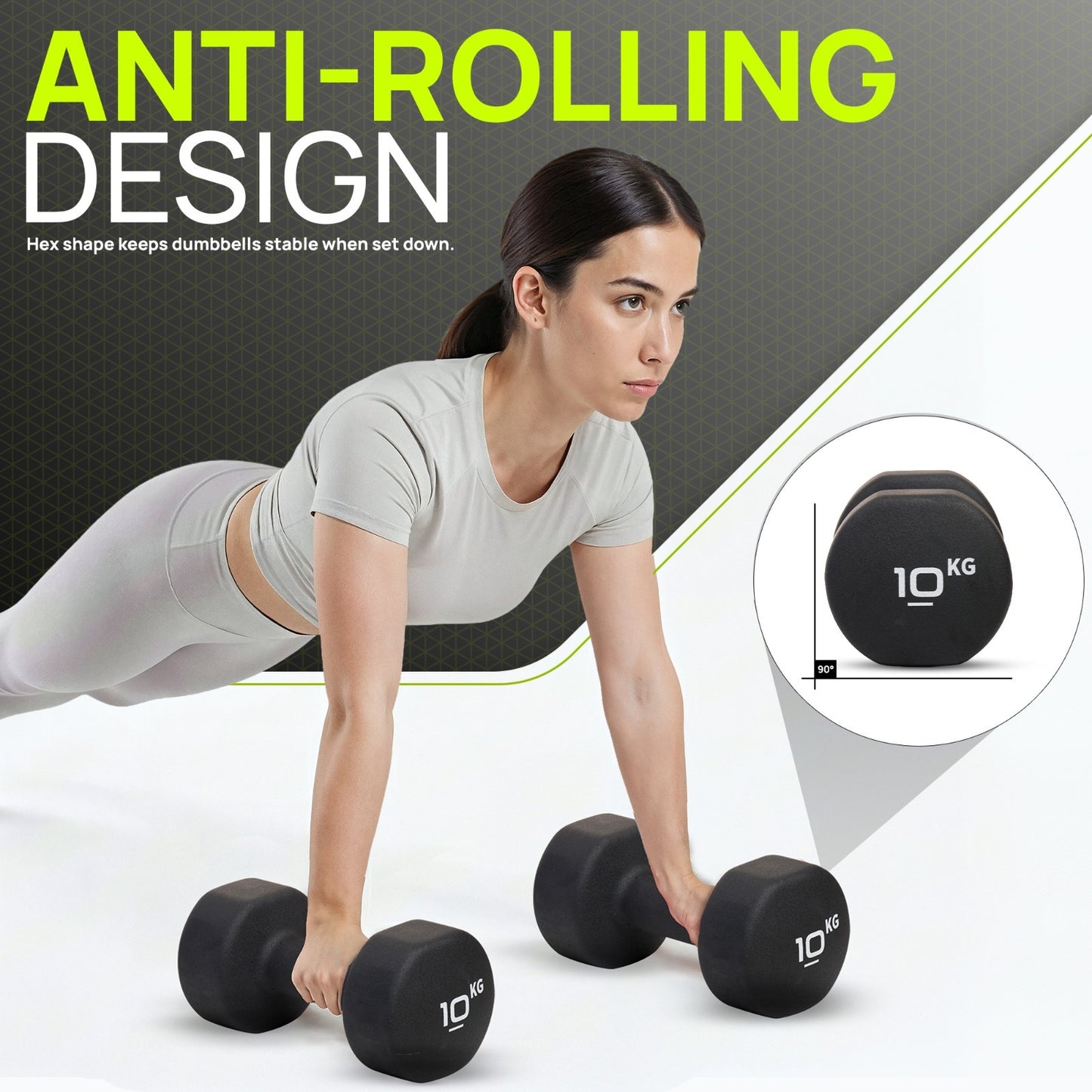 Neoprene Dumbbells Hand Weights Pair Exercise Iron Set Home Gym Fitness Aerobic