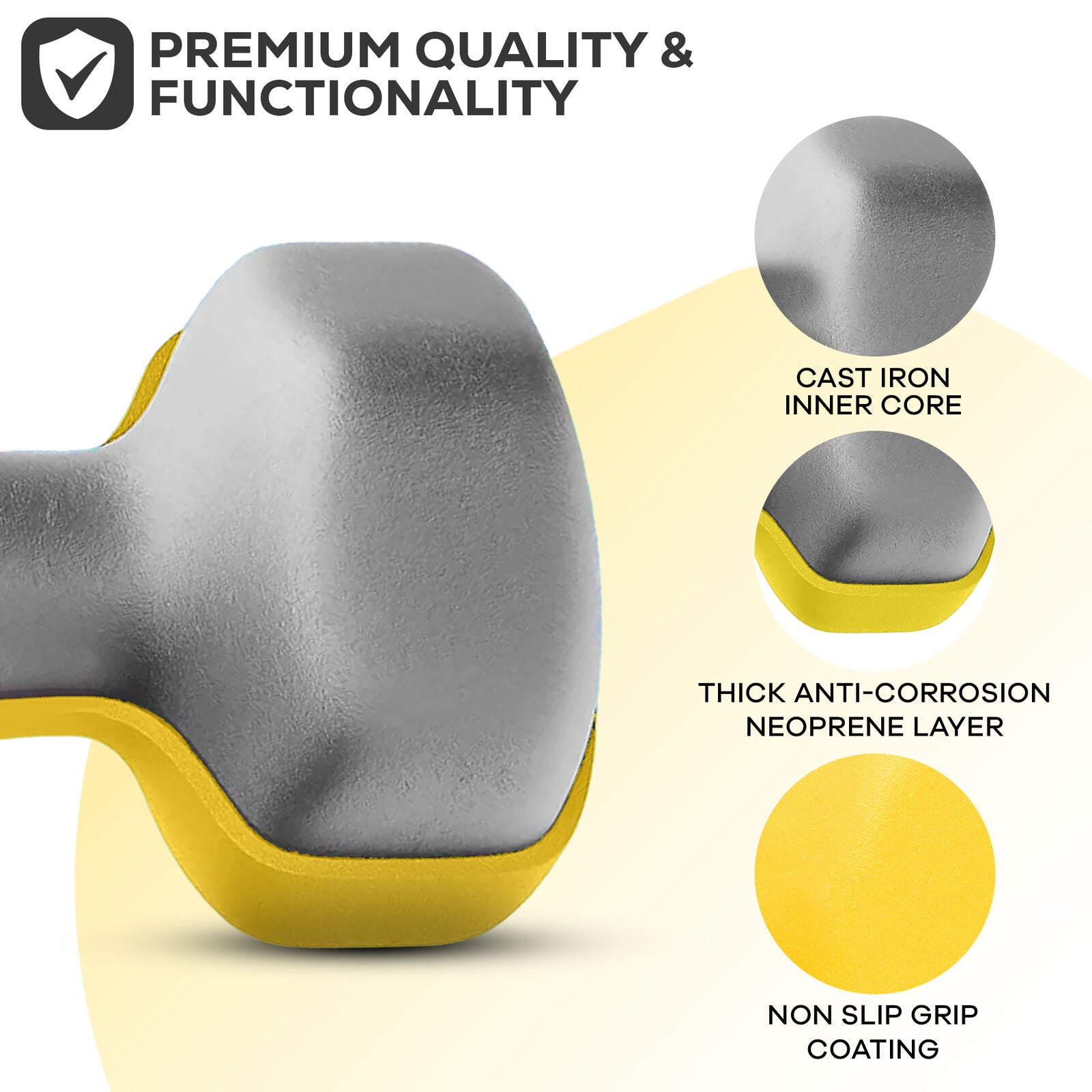 Neoprene Dumbbells Hand Weights Pair Exercise Iron Set Home Gym Fitness Aerobic