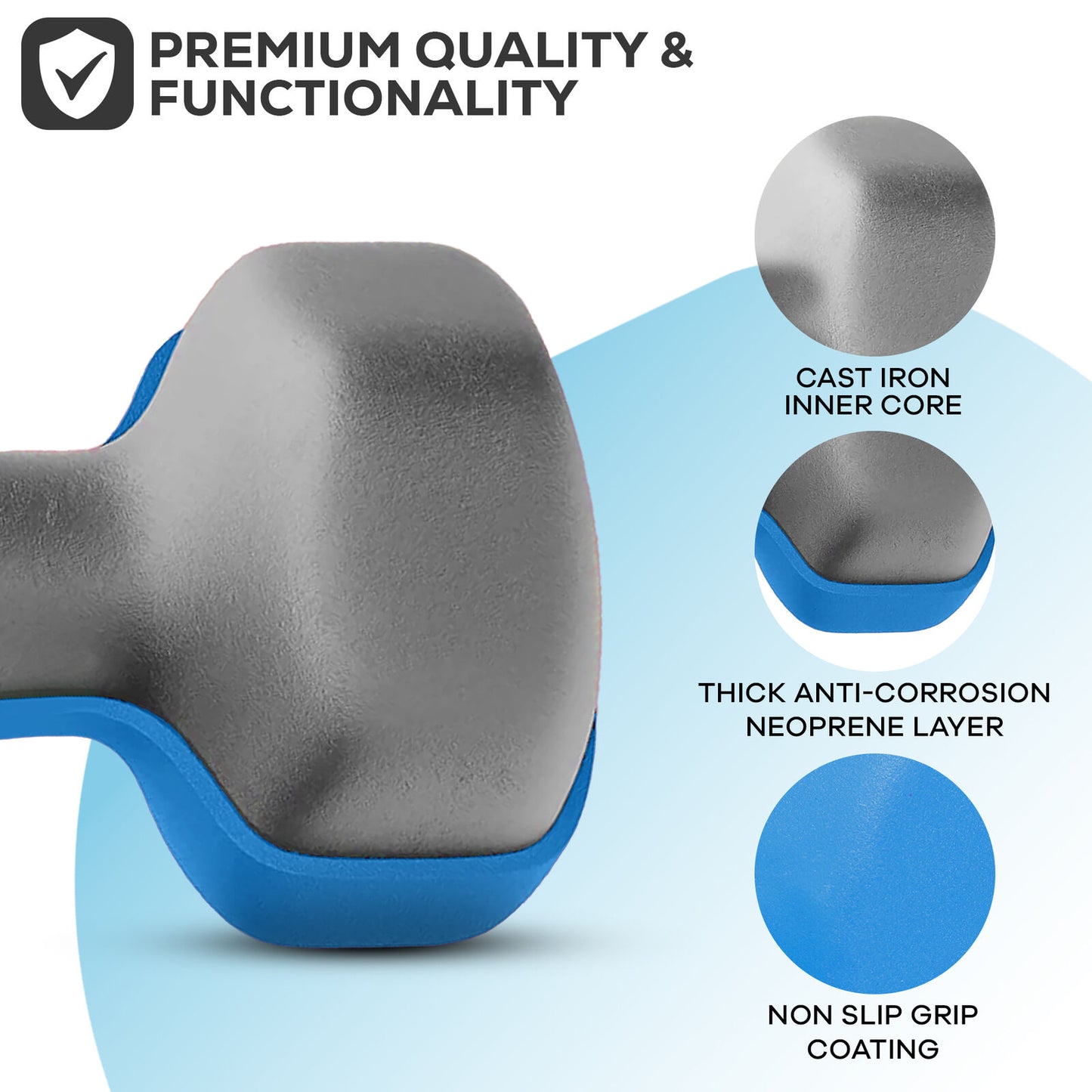 Neoprene Dumbbells Hand Weights Pair Exercise Iron Set Home Gym Fitness Aerobic