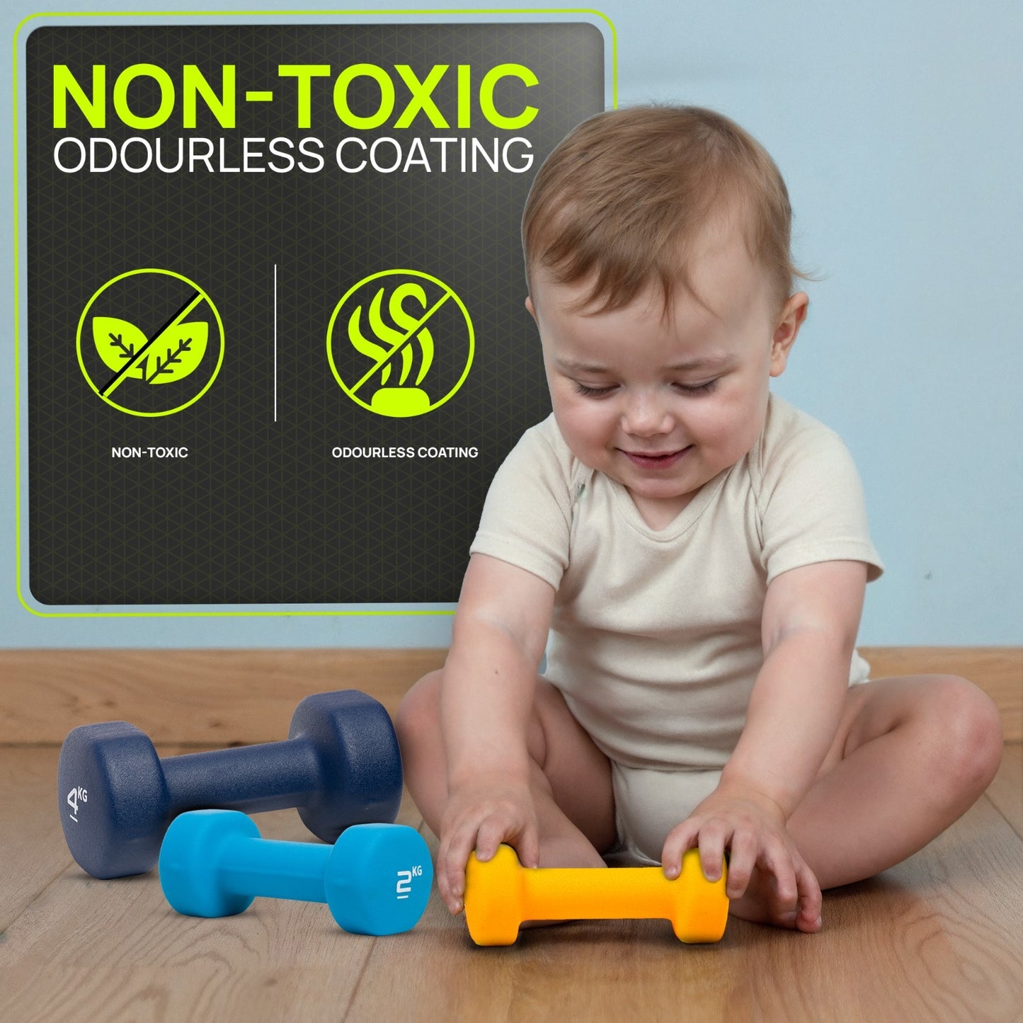 Neoprene Dumbbells Hand Weights Pair Exercise Iron Set Home Gym Fitness Aerobic