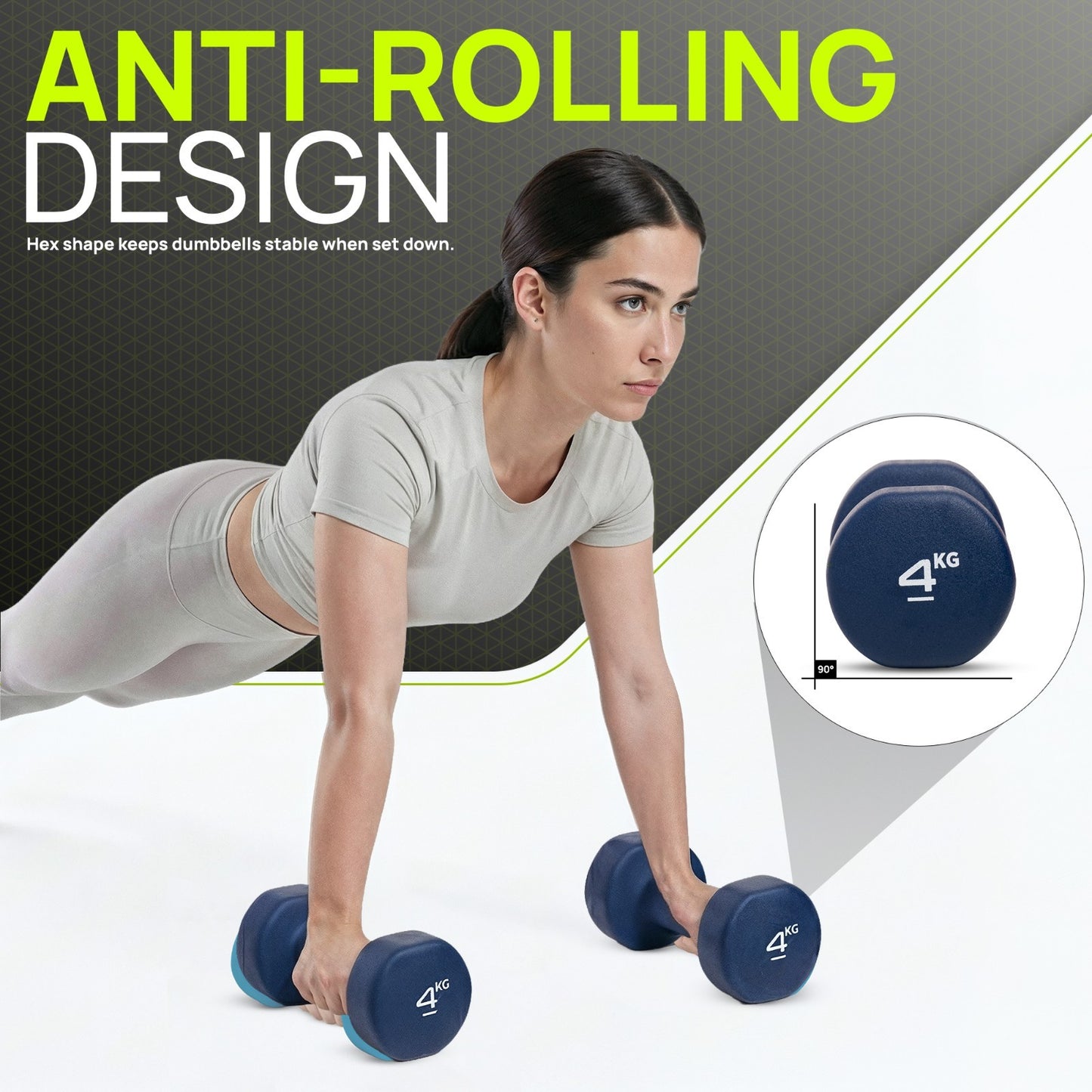 Neoprene Dumbbells Hand Weights Pair Exercise Iron Set Home Gym Fitness Aerobic