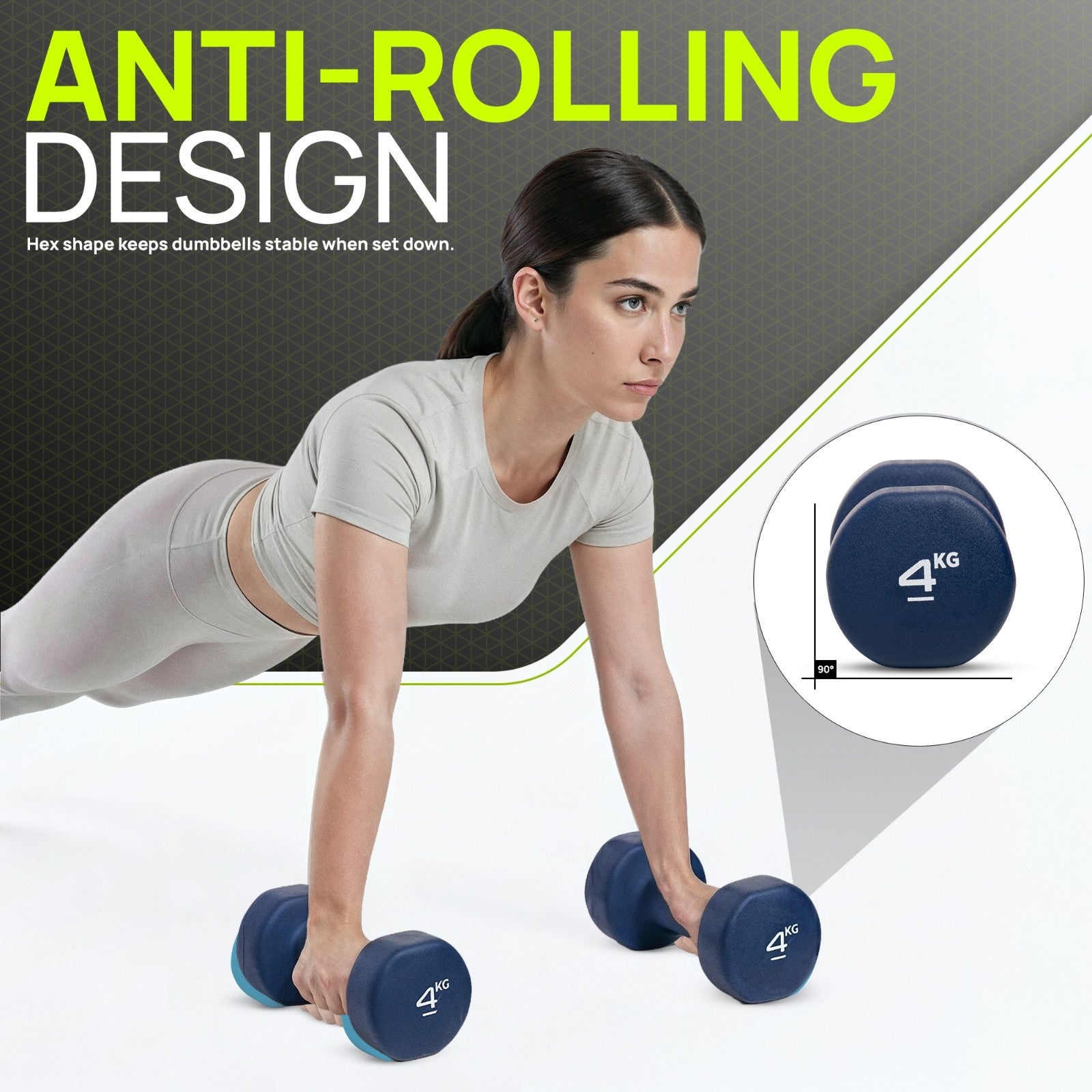 Neoprene Dumbbells Hand Weights Pair Exercise Iron Set Home Gym Fitness Aerobic