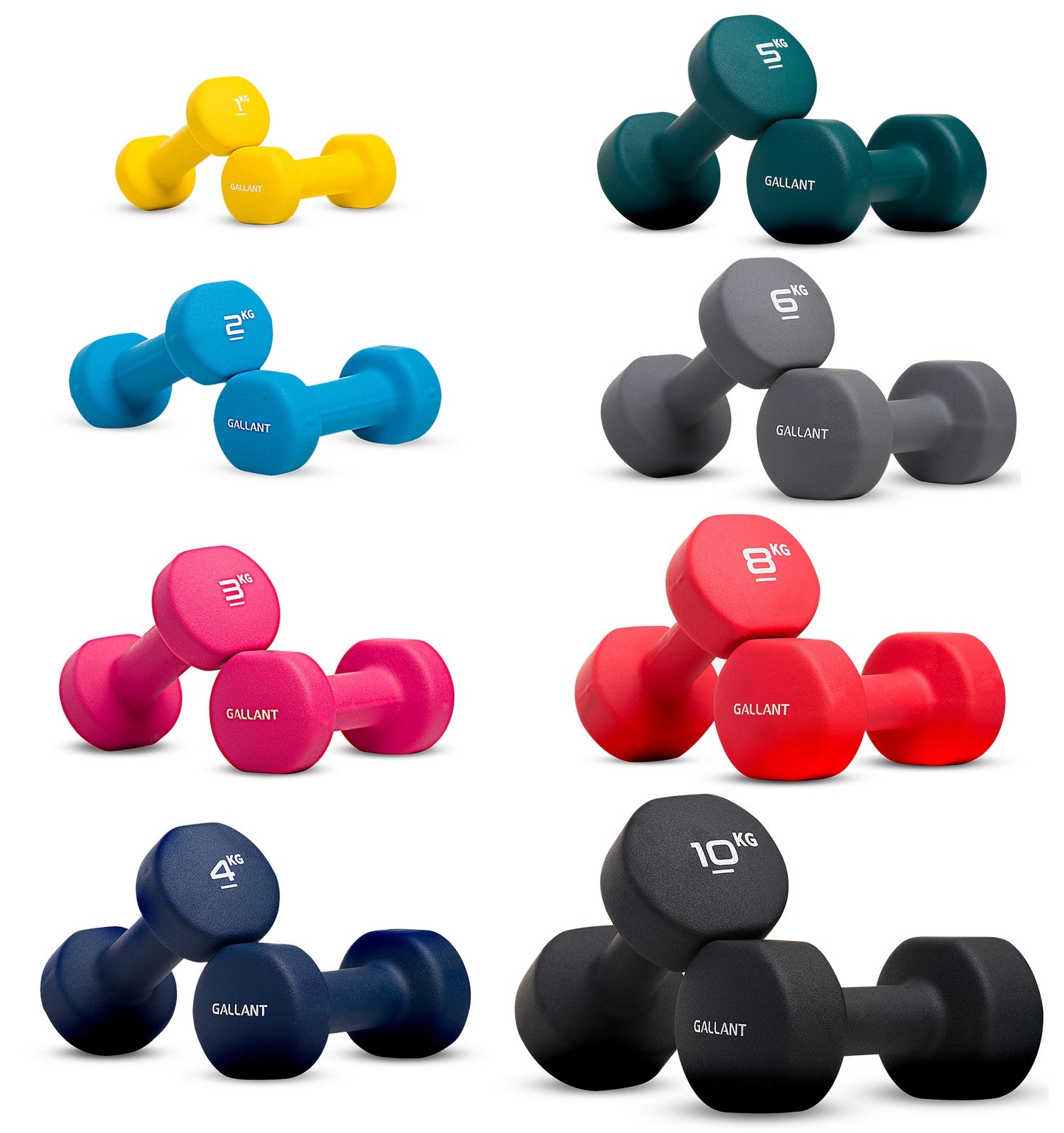 Neoprene Dumbbells Hand Weights Pair Exercise Iron Set Home Gym Fitness Aerobic