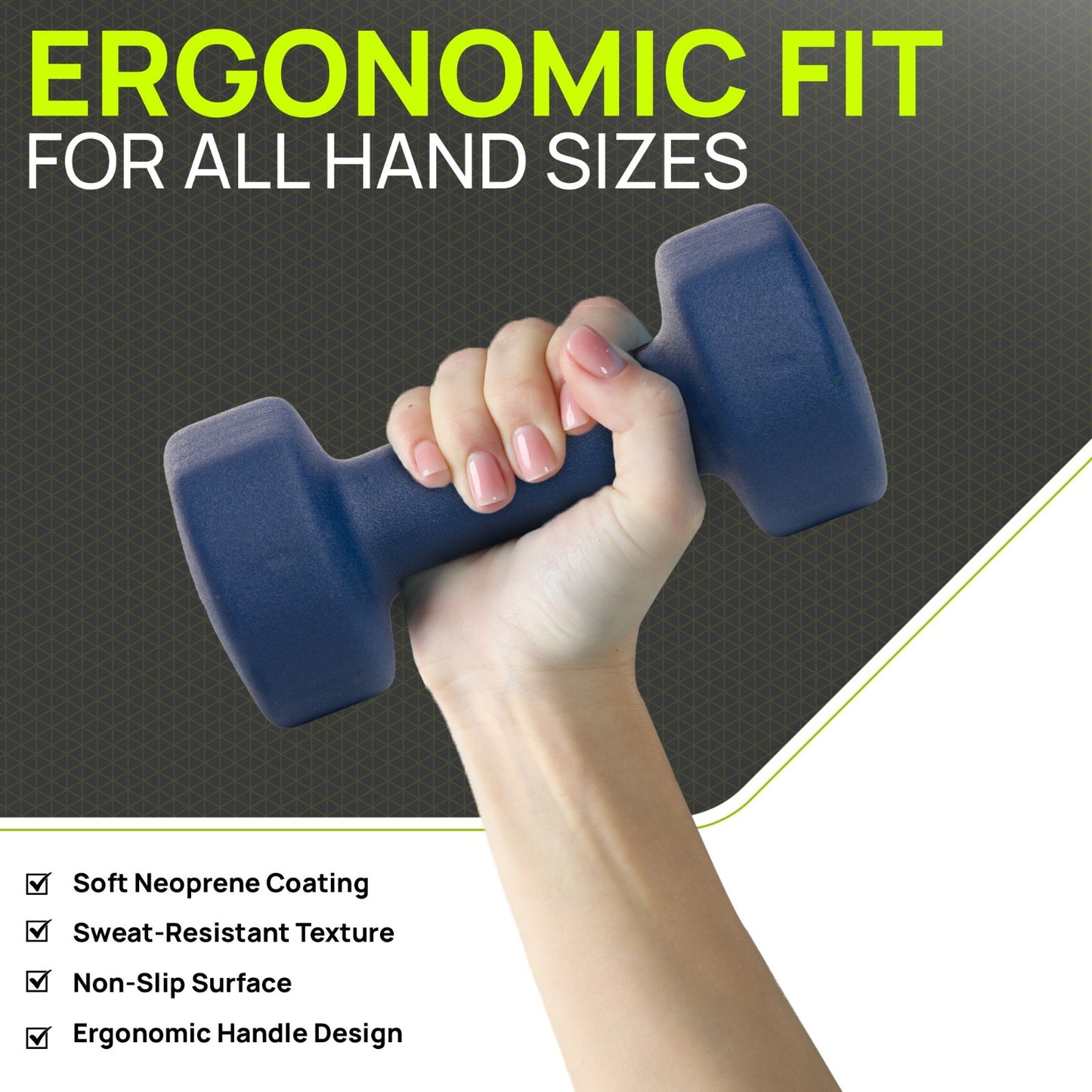 Neoprene Dumbbells Hand Weights Pair Exercise Iron Set Home Gym Fitness Aerobic