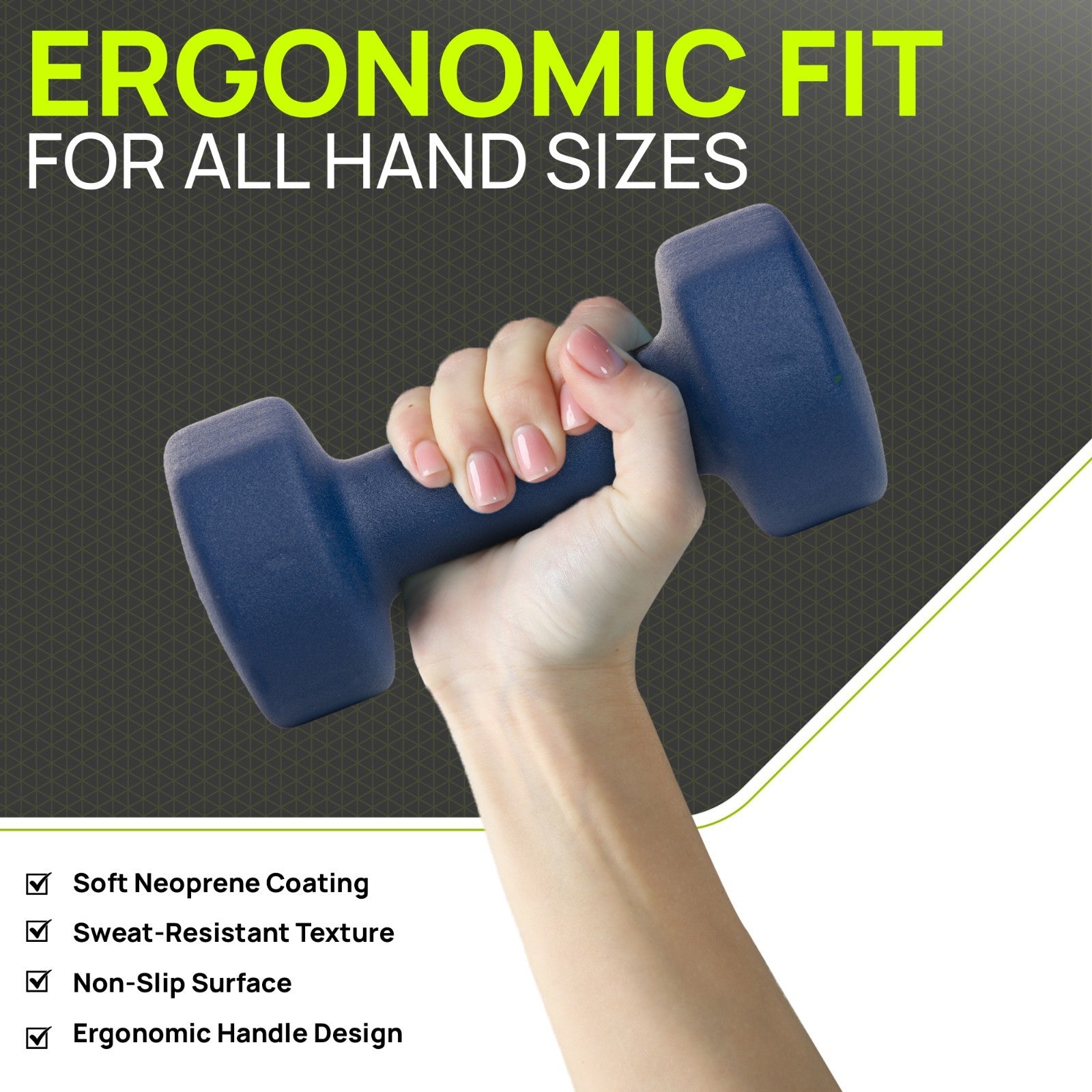 Neoprene Dumbbells Hand Weights Pair Exercise Iron Set Home Gym Fitness Aerobic