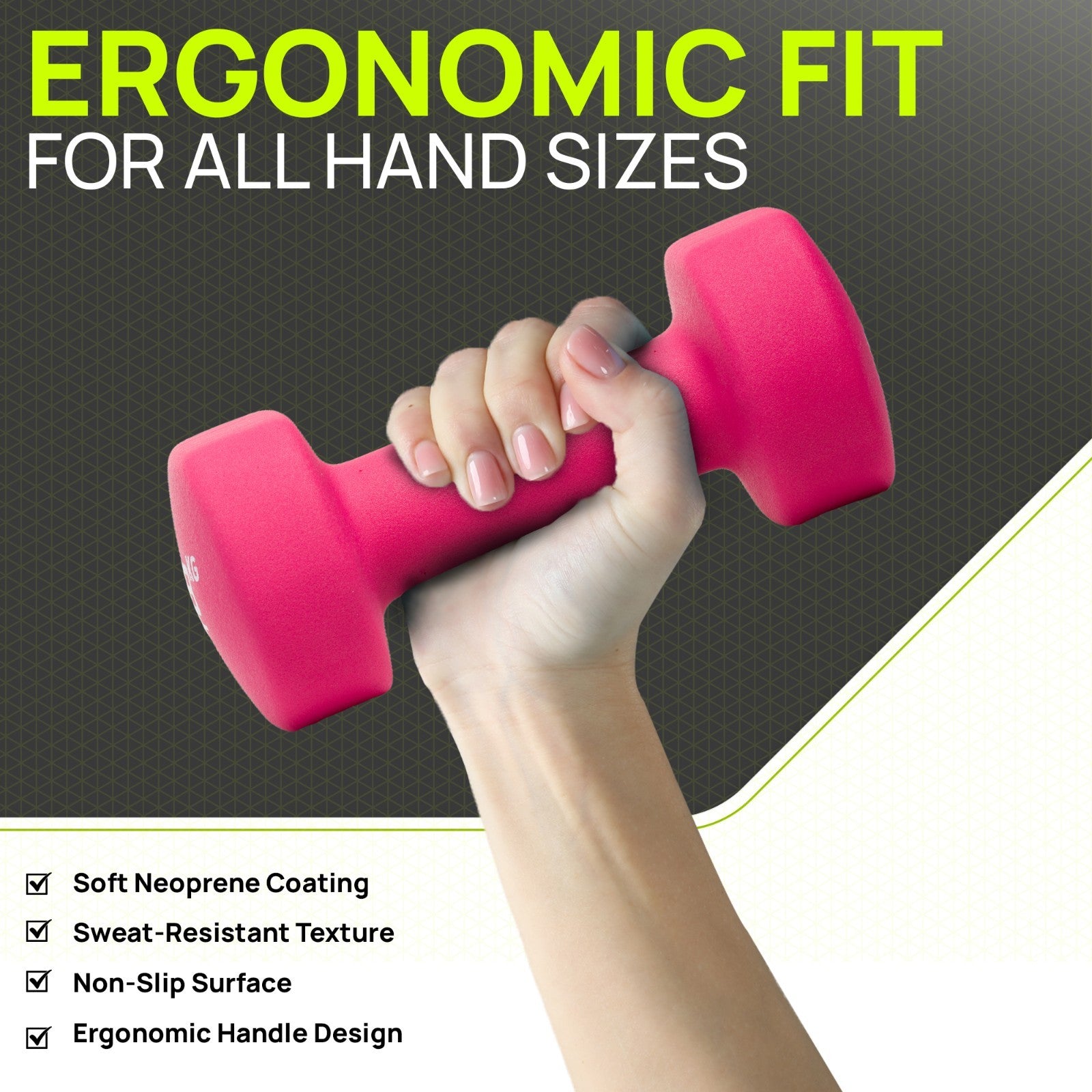 Neoprene Dumbbells Hand Weights Pair Exercise Iron Set Home Gym Fitness Aerobic