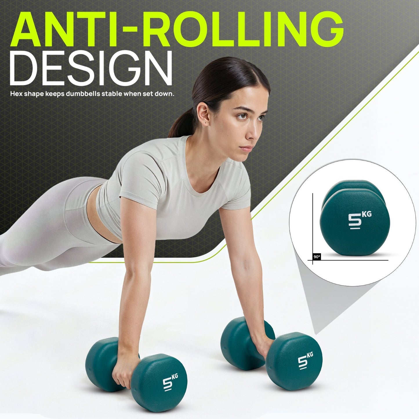 Neoprene Dumbbells Hand Weights Pair Exercise Iron Set Home Gym Fitness Aerobic