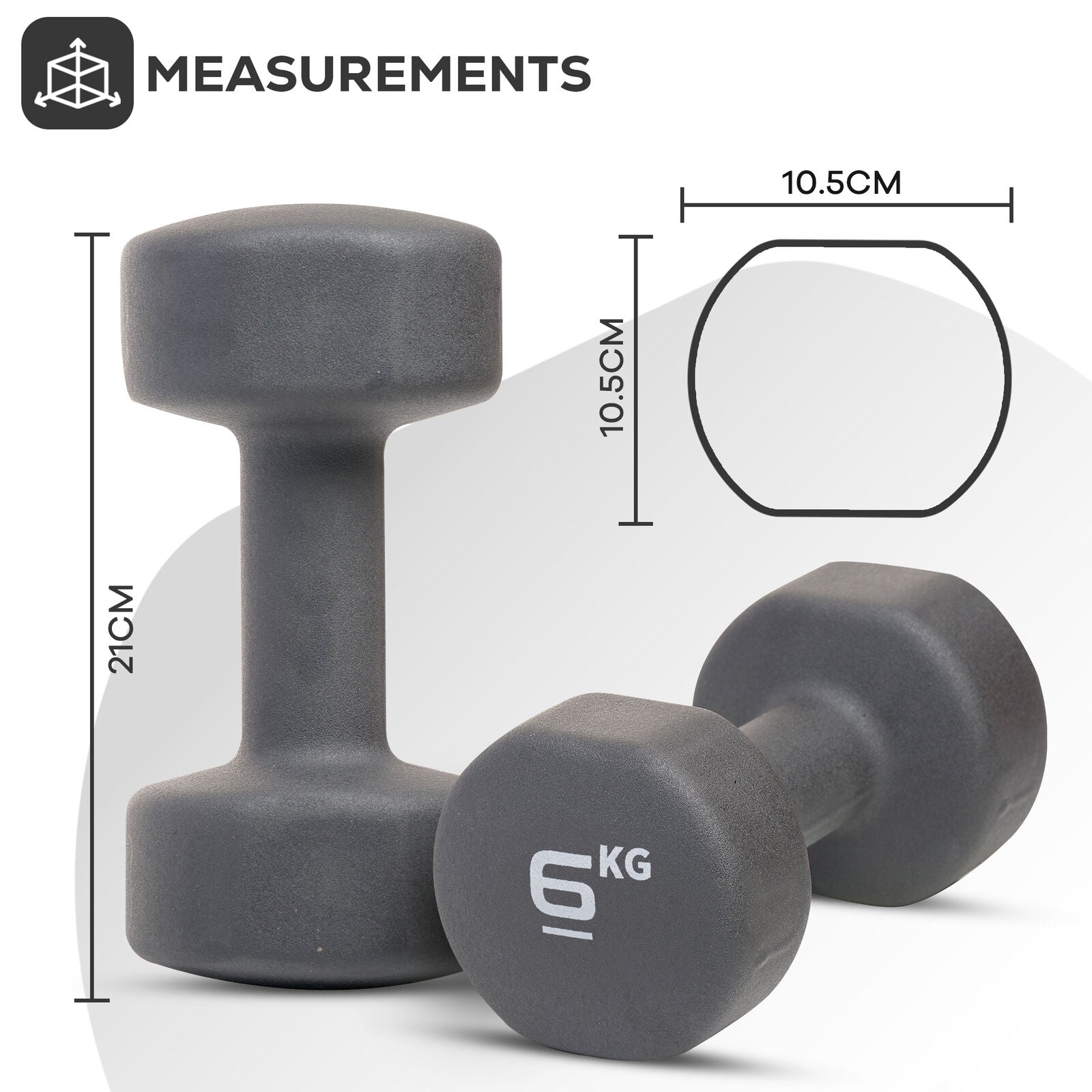 Neoprene Dumbbells Hand Weights Pair Exercise Iron Set Home Gym Fitness Aerobic
