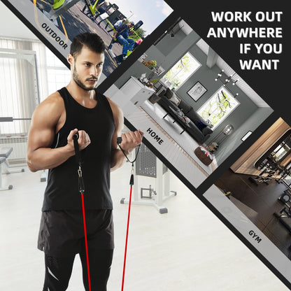 Resistance Bands Set Exercise Bands with Handles Heavy Resistance Training Physical Therapy Home Workouts