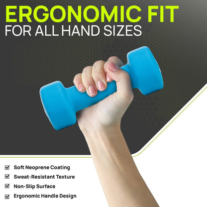 Neoprene Dumbbells Hand Weights Pair Exercise Iron Set Home Gym Fitness Aerobic