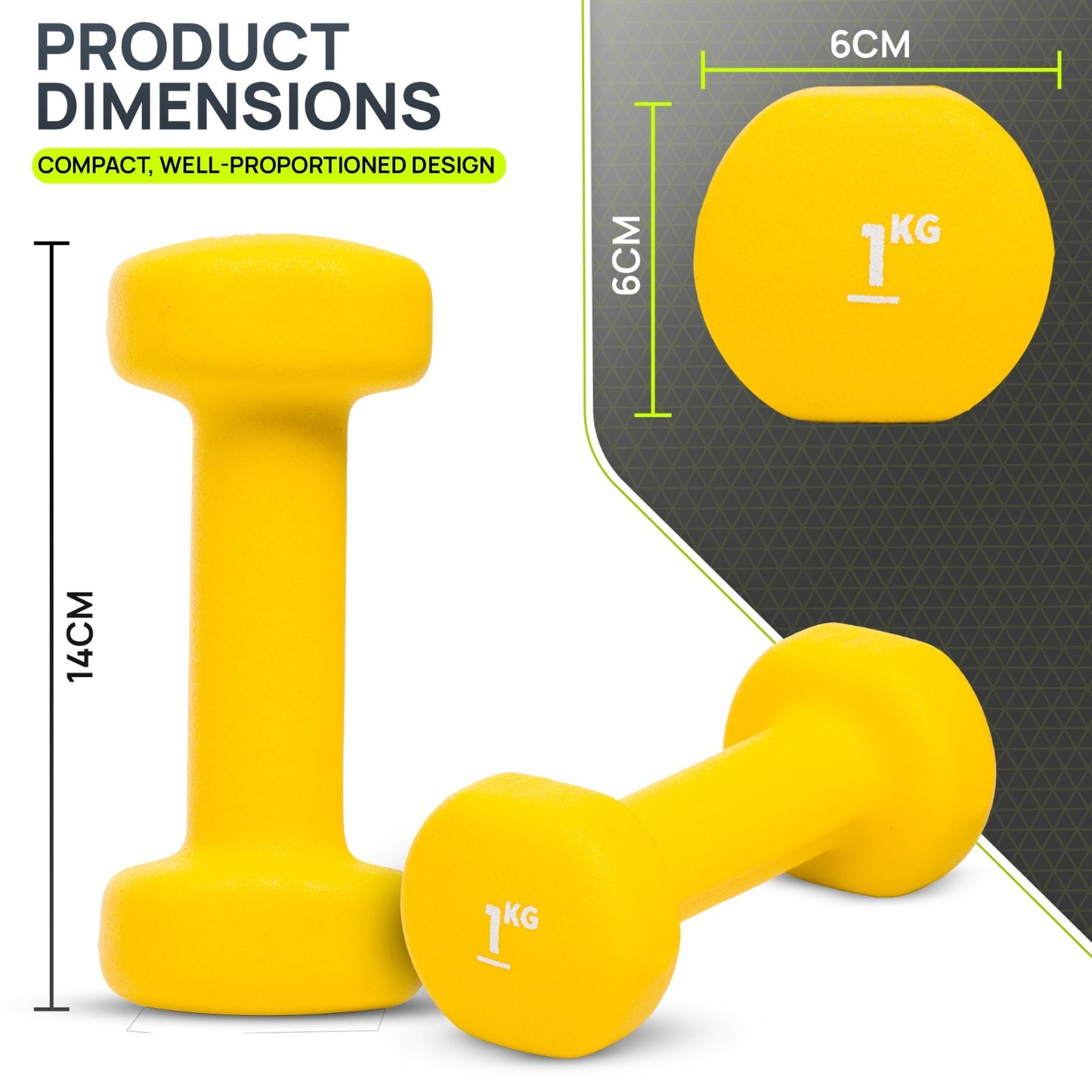 Neoprene Dumbbells Hand Weights Pair Exercise Iron Set Home Gym Fitness Aerobic