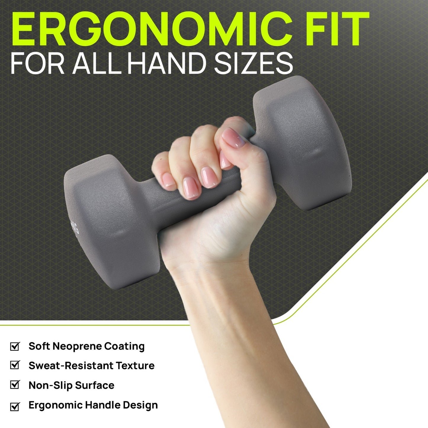 Neoprene Dumbbells Hand Weights Pair Exercise Iron Set Home Gym Fitness Aerobic